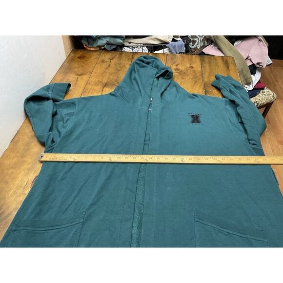 Savage X Fenty Women's Showgirl Graphic Savage X Short Robe Hunter Green - Picture 5 of 10